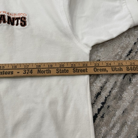 VINTAGE 90s San Francisco Giants Men Shirt large White Embroidered B Resort Tag - Picture 4 of 5
